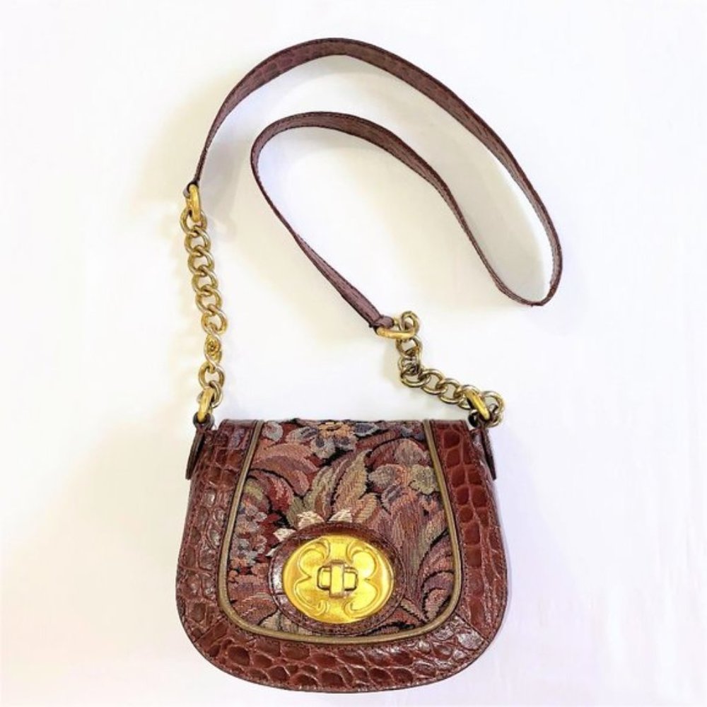 Emma Fox Cow Hide Leather Crossbody Bag, Brown